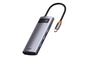 USB Hub - Baseus Hub 5in1 Metal Gleam Series USB-C to 3x USB 3.0 + HDMI + USB-C PD USB Hub - USB 3.0 - 5 porte - Grey - CAHUB-CX0G