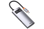 USB Hub - Baseus Hub 4in1 Metal Gleam Series USB-C to USB 3.0 + USB 2.0 + HDMI + USB-C PD USB Hub - USB 3.0 - 4 porte - Grey - CAHUB-CY0G