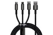 USB-kabel - Baseus Tungsten 3in1 cable USB - USB Type C / Lightning / micro USB 3.5 A 1.5 m black (CAMLTWJ-01) - CAMLTWJ-01