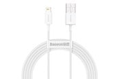 USB-kabel - Baseus Superior Series Cable USB to Lightning 2.4A 0.25m (white) - CALYS-02