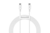 USB-kabel - Baseus Superior Series Cable USB-C to USB-C 100W 1m (white) - CATYS-B02
