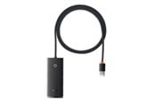 USB Hub - Baseus Lite Series USB do 4x USB 3.0 2m (black) USB Hub - USB 3.0 - 4 porte - Svart - WKQX030201