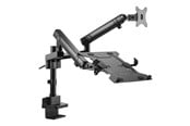 Monitorfäste - Gembird Monitor Arm & Notebook Tray - 2 x monitor 17"-32" & 1 x notebook 15.6" - MA-DA3-02