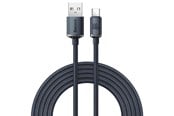 USB-kabel - Baseus Crystal Shine cable USB to USB-C 100W 2m (black) - CAJY000501