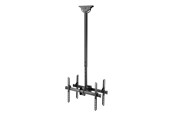 Väggfäste, AV-Möbel - Deltaco ARM-0404 Office Telescopic Double TV Ceiling Mount - Max 45 kg - recommended for 70" - ARM-0404