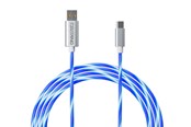 Spel Tillbehör - Oniverse USB-A USB-C LED Fast Charging Cable 2 m - Wired Charging cable for wireless game controller - ONICAB1-TYPEC2-WHT