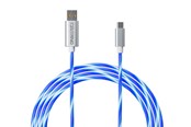 Spel Tillbehör - Oniverse MICRO USB CHARGE CABLE WITH LED 2 METERS - Wired - ONICAB1-MICROUSB2-WHT