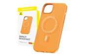 Mobile - Covers & Cases - Baseus Magnetic Phone Case for iPhone 15 Plus Fauxther Series (Orange) - P60157305713-02
