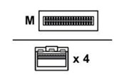 Nätverkskabel - Lenovo Breakout - 100GBase-CU direct attach cable - 3 m - 3m - 7Z57A03565