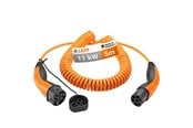 Laddning av elbil - LAPP Type 2 Spiral Charging Cable, up to 11 kW, 5 m, orange - 4064727470184