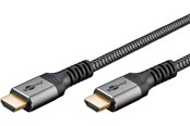 Displaykabel - Pro HDMI 2.1 Sleeved - 0.5m - Svart - HDMI2.1SL05