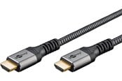 Displaykabel - Pro HDMI 2.1 Sleeved - 2m - Svart - HDMI2.1SL2