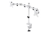 Monitorfäste - Deltaco Dual Monitor Desk Mount for 13"-32" screens - Vit - GAM-040-W