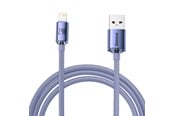 USB-kabel - Baseus Crystal Shine cable USB to Lightning 2.4A 2m (purple) - CAJY000105