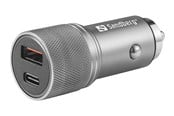 Mobile - Adapters & Chargers - Sandberg Car Charger 1xQC3.0+1xUSBC 48W - 441-50