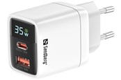 Mobile - Adapters & Chargers - Sandberg 35w Charger 1xUSB-C 1xUSB 35W - 441-52