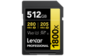 Flashram & USB Flash Drives - Lexar Professional Gold 1800x SD - 280MB/s - 512GB - LSD1800512G-BNNNG