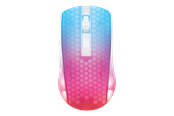 Mus - Deltaco GAMING DM320 Transparents RGB Wireless - Gamingmus - 6 knappar - Vit - GAM-145-W