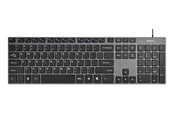 Tangentbord - Deltaco Wired slim office keyboard low-profile aluminum - Engelska (US) - TB-801-US