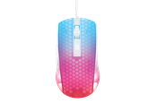 Mus - Deltaco GAMING DM310 Transparent RGB Ultralight Wired - Gamingmus - 6 knappar - Vit - GAM-144-W