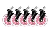 Gamingstol - Deltaco 3" Universal Rubber Caster - Pink - GAM-157-P