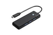 USB Hub - ORICO Adapter Hub 4in1 Orico USB A3.0x3+TF/SD3.0x1 USB Hub - USB 3.0 - 4 porte - Svart - PAPW3AT-C3-015-BK-EP