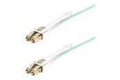 Nätverkskabel - StarTech.com 3m (10ft) LC to LC (UPC) OM4 Multimode Fiber Optic Cable - patch cable - 3 m - aqua - Grön - 3m - 450FBLCLC3PP