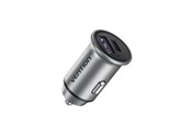 Mobile - Adapters & Chargers - Vention Two-Port USB A+C(18/20) Car Charger Gray Mini Style Aluminium Alloy Type - FFBH0