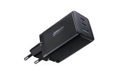 Mobile - Adapters & Chargers - Joyroom Charger GaN Ultra 65W 2C1A Cable C-C TCG01 (black) - JR-TCG01