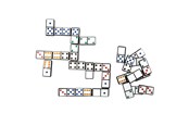 Brädspel - Toi-Toys Domino game on Numbers or Color - 51852A