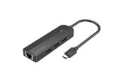 USB Hub - Vention USB-C to USB 2.0*3/RJ45/Micro-B HUB 0.15M Black ABS Type USB Hub - USB 2.0 - 5 porte - Svart - TGOBB