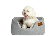Hundar - Danish Design Colour Block Silver Lux Slumber bädd Large - d01922