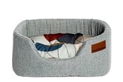 Hundar - Danish Design Colour Block Silver Lux Slumber bädd M - d01921