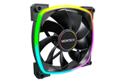 Chassi fläkt - Montech RX140 PWM BK - Reverse - Chassi fläkt - 140mm - Svart med RGB LED - 28 dBA - RX140 PWM BK