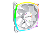Chassi fläkt - Montech RX140 PWM WH - Reverse - Chassi fläkt - 140mm - Vit med RGB-ljus - 28 dBA - RX140 PWM WH