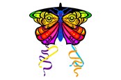 Utomhuslek - Kites Ready 2 Fly - Pop-up Mini Nylon Kite Butterfly - EZNY6006