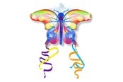 Utomhuslek - Kites Ready 2 Fly - Pop-up Mini Nylon Kite Butterfly Rainbow - EZNY6004
