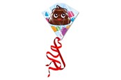 Utomhuslek - Kites Ready 2 Fly - Kite Poopface - PL200PO