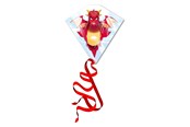 Utomhuslek - Kites Ready 2 Fly - Kite Dragon - PL200DRG