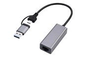 Nätverkskort (adaptrar osv.) - Gembird Cablexpert A-USB3AC-LAN-01 USB 3.1 + type-C Gigabit network adapter space grey - A-USB3AC-LAN-01