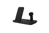Mobile - Adapters & Chargers - GEAR Wireless Tripple QI Charger USB-C Port 20W tot. Black Mobile/Watch/Airpods - 665102