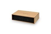 Mobile - Adapters & Chargers - Mikamax Bamboo Wireless Charger Clock - 05103