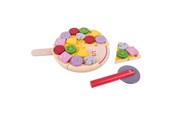 Träleksaker - Bigjigs Wooden Pizza with Toppings - BJ457