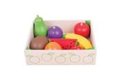 Träleksaker - Bigjigs Wooden Box with Fruit 9 pcs. - BJ476