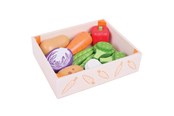 Träleksaker - Bigjigs Wooden Box with Vegetables 12 pcs. - BJ477