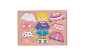 Babyleksaker - Bigjigs Wooden Dress Up Puzzle Girl 10pcs. - BB057