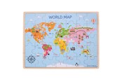 Pusselspel - Bigjigs Wooden World Map Puzzle 35dlg. Trä - BJ098