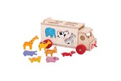 Babyleksaker - Bigjigs Wooden Shape Box Truck 11dlg. - BJ300