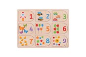 Babyleksaker - Bigjigs Wooden Learning Puzzle Numbers 18dlg. - BJ535