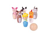 Träleksaker - Bigjigs Wooden Bowling Set Farm 7 pcs. - BJ955